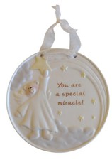 RUSS GIFTS FROM HEAVEN  You Are A Special Miracle  Hanging Plate Hand painted
