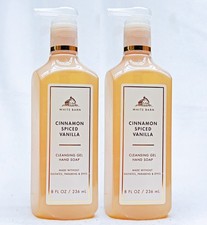 2 Bath  Body Works CINNAMON SPICED VANILLA Cleansing Gel Hand Soap 8.0 oz