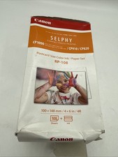 Canon RP-108 Selphy CP Color Ink Paper Set 4x6 Postcard Size 108 Sheets