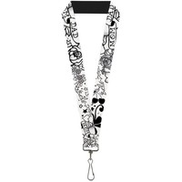 "Buckle-Down Lanyard-1.0\"-Mom & Dad Black/White 22\" X 1\" Multicolor (Us Import)"