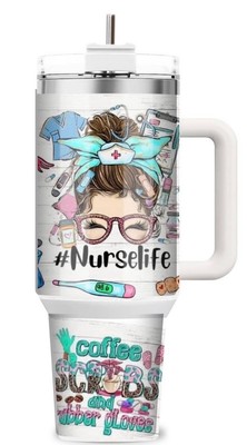 40 Unzen Becher Nurse Life für heiße oder kalte Getränke 