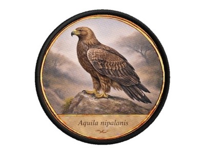 Patch Printed Edge Embroidered Eagle L Himalaya Aquila Nipalensis