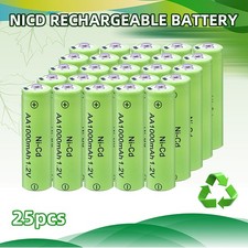 25pcs 1.2V Rechargeable Batteries AA NiCd Battery for Garden Solar Ni-Cd Light