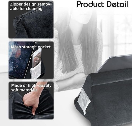 For iPad Book Reading Rest Cushion Soft Pillow Tablet Stand Multi Angle Holder - Picture 5 of 23