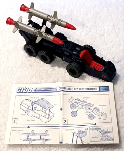 New ListingCOBRA ADDER Vehicle 1988 - GI JOE ARAH - Vintage Toy - Complete w/ Blueprints!!