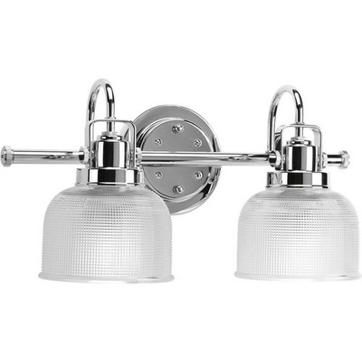 Archie Collection 2-Light Clear Double Prismatic Tools & Home Improvement