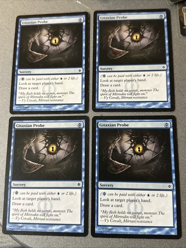 Gitaxian Probe X4 Neu Phyrexia LP/Sehr guter Zustand siehe Bilder vorne/hinten
