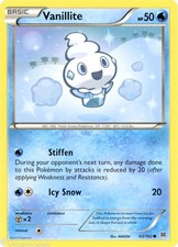 Vanillite 43/162 : Common Mint/Near Mint Pokemon Card : XY08: BREAKthrough