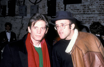 Photographer Robert Mapplethorpe and artist Keith Haring atte- 1986 Old Photo 2
