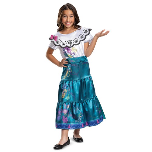 Disney Encanto Mirabel Costume for Girls, Official Dress Outfit, Size 7-8