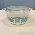 Pyrex Amish Butterprint 1 Quart Casserole Dish Bowl #473 w/ Lid