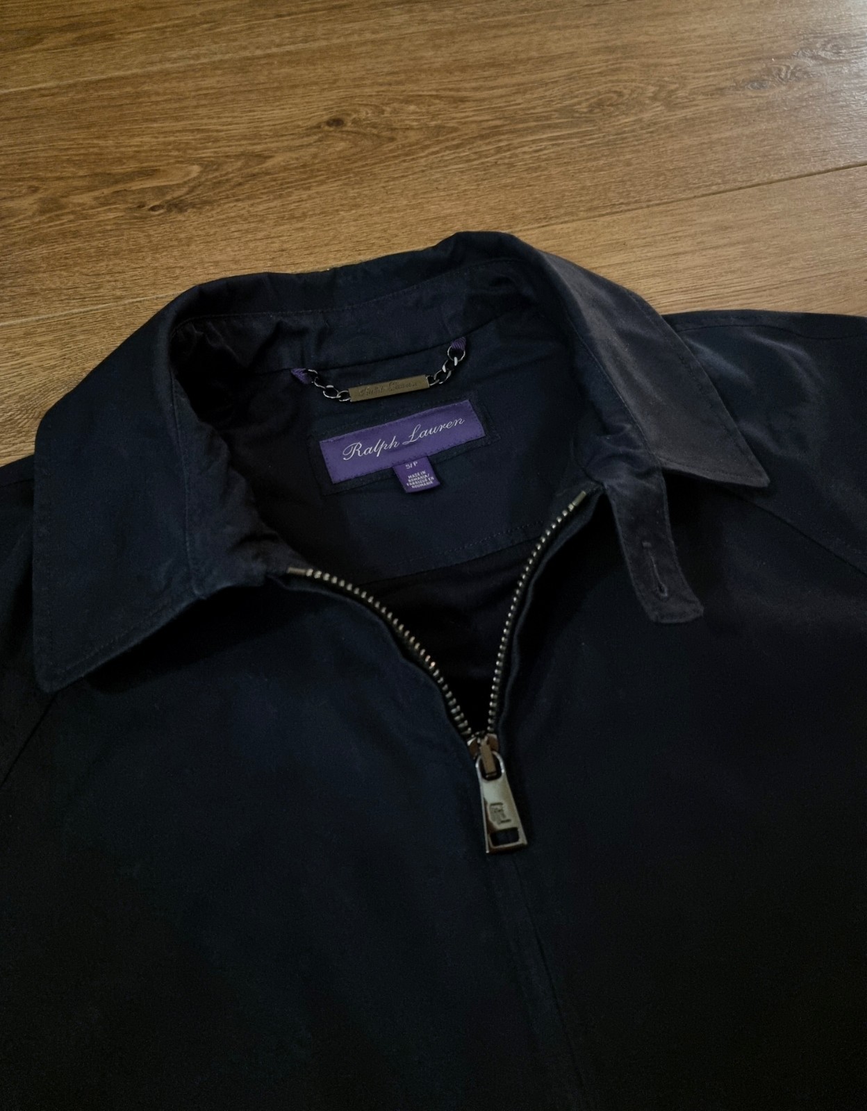S Hunter Navy Ralph Lauren Purple Label Ramsey Water Repellent Jacket, QR code image 7