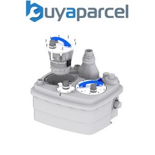 Image of Saniflo Sanicubic 2 Pro 6102 Heavy Duty Pump Macerator WC Basin Bath Shower