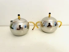 🟠 Serie Pallina Design TRACANZAN Set zuccheriera + lattiera Vintage anni 80