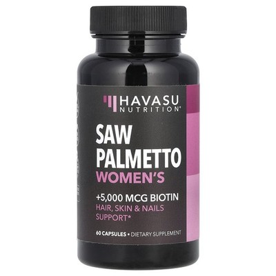 Havasu Nutrition, Saw Palmetto Women s, Sägepalmenbeere für Frauen, 60 Kapseln
