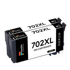 2x Compatible With 702XL Black Ink Cartridge For Epson Workforce WF 3720 3725
