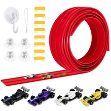 15Ft Flex Tracks Starter Kit Race Car Track for Kids, Race Car Ramp Track Com...