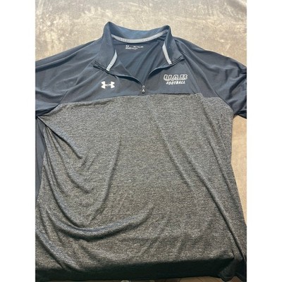 Under Armour UAB Football Pullover XXL Mens Quarter Zip Shirt Gray Black
