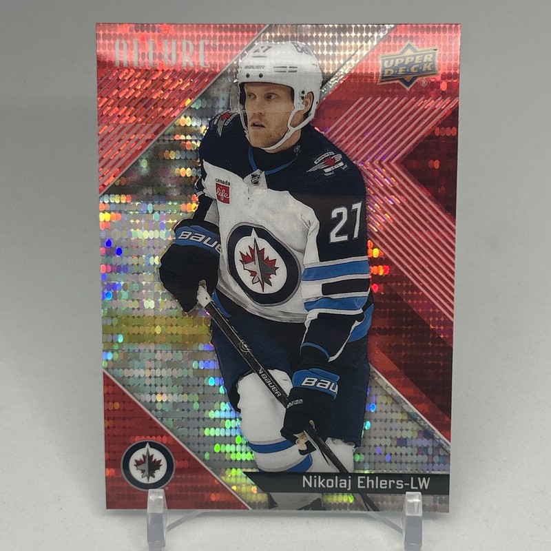 Nikolaj Ehlers 2024-25 Upper Deck Allure Red Rainbow Parallel Card #61