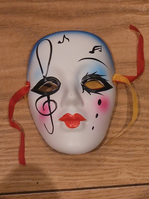 Salco feine Keramik 4'' venezianische Maskerade Karneval Maske Dekor dekorativ 3 GC