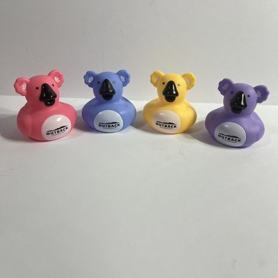 Outback Steakhouse Koala Rubber Duck Collectibles Set of 4