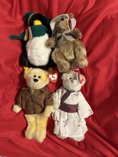 TY Beanie Babies The Attic Treasures Lot of 4 Waddlesworth Hoga Baron Suki NWT