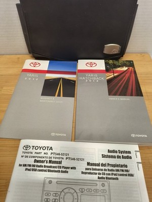 2012 Toyota Yaris Hatchback Maintenance, Audio & Owner's Manuals With Vinyl Case