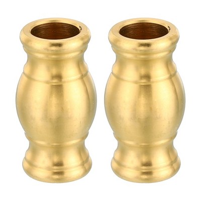 2pcs 18x33mm Solid Brass Lamp Neck Threaded Turned Spindle Slips Lamp Finial