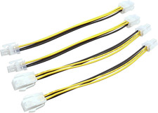 8Inch 4-Pin ATX CPU Power Adapter Cable, 12V Motherboard Power Extension Cable