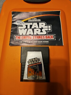 Star Wars: The Empire Strikes Back (Atari 2600, 1982) Game Cartridge & Manual