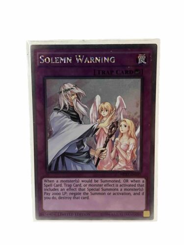 Solemn Warning NKRT-EN035 Limited Edition Platinum Rare Yu-Gi-Oh! 1996 - Picture 1 of 5