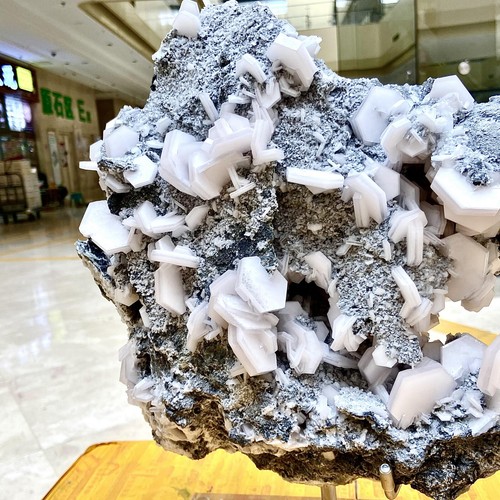 19LB Beautiful rare calcite clusters, specimen, Fujian, China+Bracket - 第 12/18 張圖片