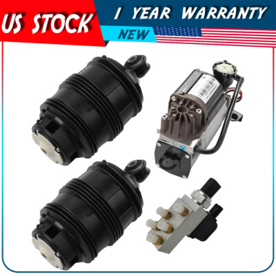 4* Rear Air Spring & Compressor Kit w/ Valve Block For Mercedes W211 E500 Wagon