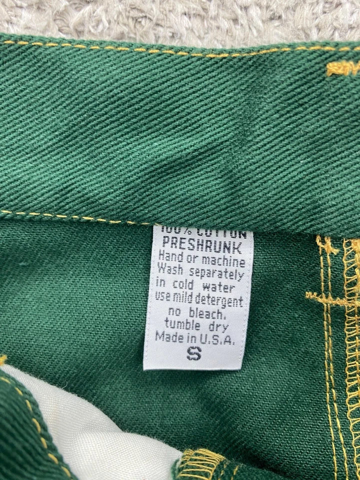 Vtg Clover Jeans Women Small 24x30 Green Baggy 90s Hip Hop Carpenter Pants USA - Image 3 of 4