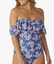 NEW Raisins Isla Ruffled Cheeky One Piece Swimsuit Womens XL $78