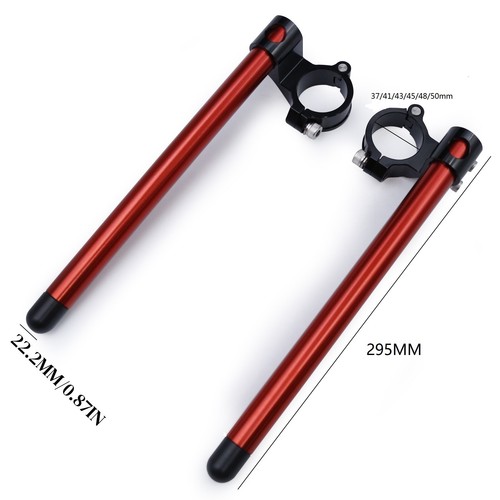FXCNC Universal Riser Motorcycle Clip-Ons Handlebar Handle Bar Clip Ons 37mm Red - Picture 5 of 11