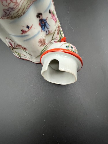 "Tetera de chocolate pintada a mano porcelana vintage japonesa geisha niñas 9,75"" de alto" - Imagen 7 de 8