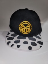 One Piece - Pirates of Heart  Snapback Mens Hat Black Gold Smiley