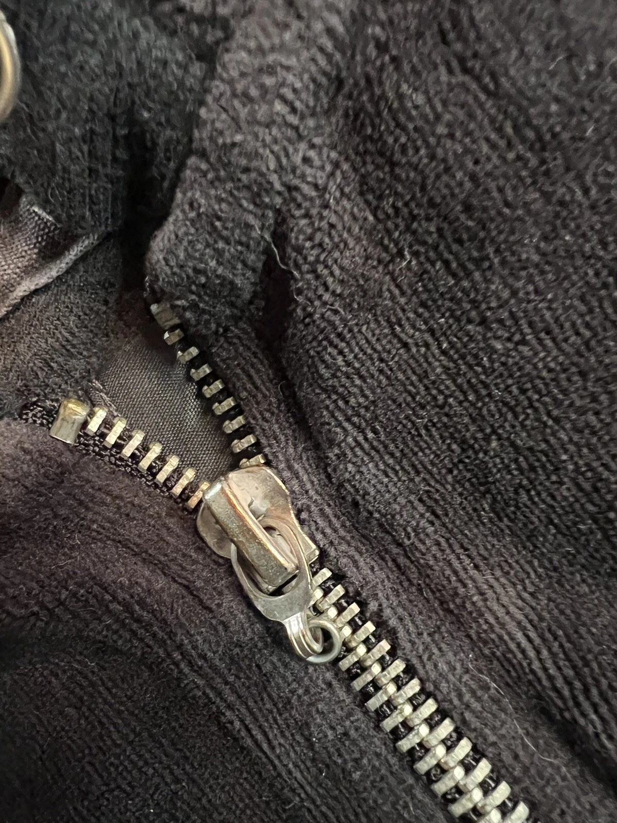 UNDERCOVER Felpa con cappuccio Victoria's Secret cerniera piccola paillettes nera ali angelo velluto LEGGERE Y2K