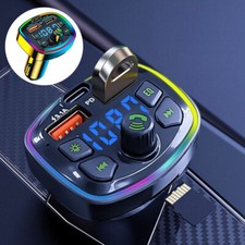 FM Transmitter Auto Radio Bluetooth 5.0 Adapter Dual USB PD Ladegerät für Handy