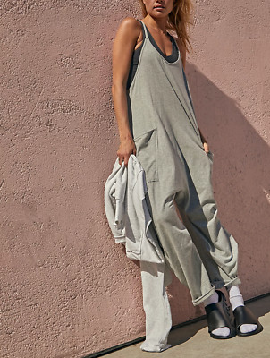 Free People - Movement - Heather Grey - Hot Shot Jumpsuit Sz XS