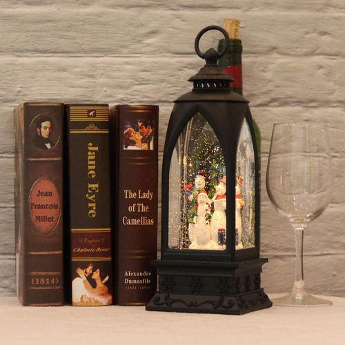 Christmas Snow Globe Lantern Snowman Music Water Glitter Gifts Decor Decorations - Picture 4 of 8