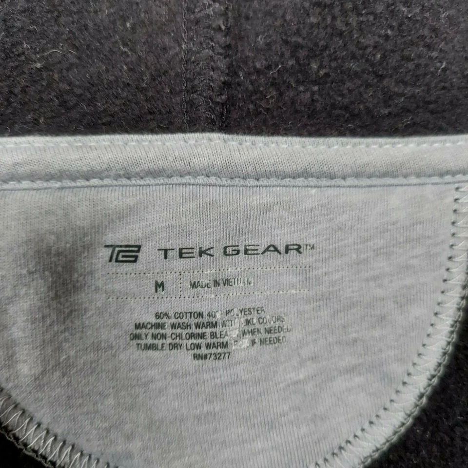 Tek Gear Mujer Mediano Negro Cremallera Completa Polar Sudadera con Capucha Chaqueta Bolsillos Aire Libre Activo Foto 3 de 4