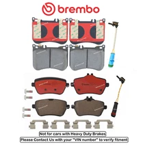 Front & Rear Brake Pad OE Brembo Ceramic +Sensor for Mercedes S550 S560