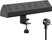 Desk Clamp Power Strip USB C,40W Total Fast Charging Station