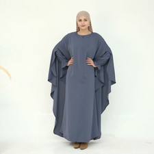 Muslim Women 2pcs Sets Maxi Dress Abaya Modest Loose Kaftan Dubai Islamic Caftan