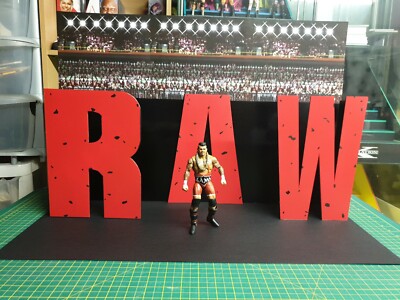 Wwe/wwf RAW IS WAR 1996 STAGE Mattel Scale Wrestling Figures No