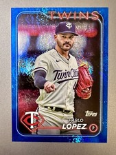 2024 Topps Series 2 Pablo Lopez 793/999 Blue Holo Foil Board Twins #651