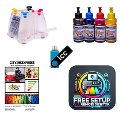 Sublimation CISS Drucker Tintentank System für Epson WF-2630dwf, WF-2650dwf ICC