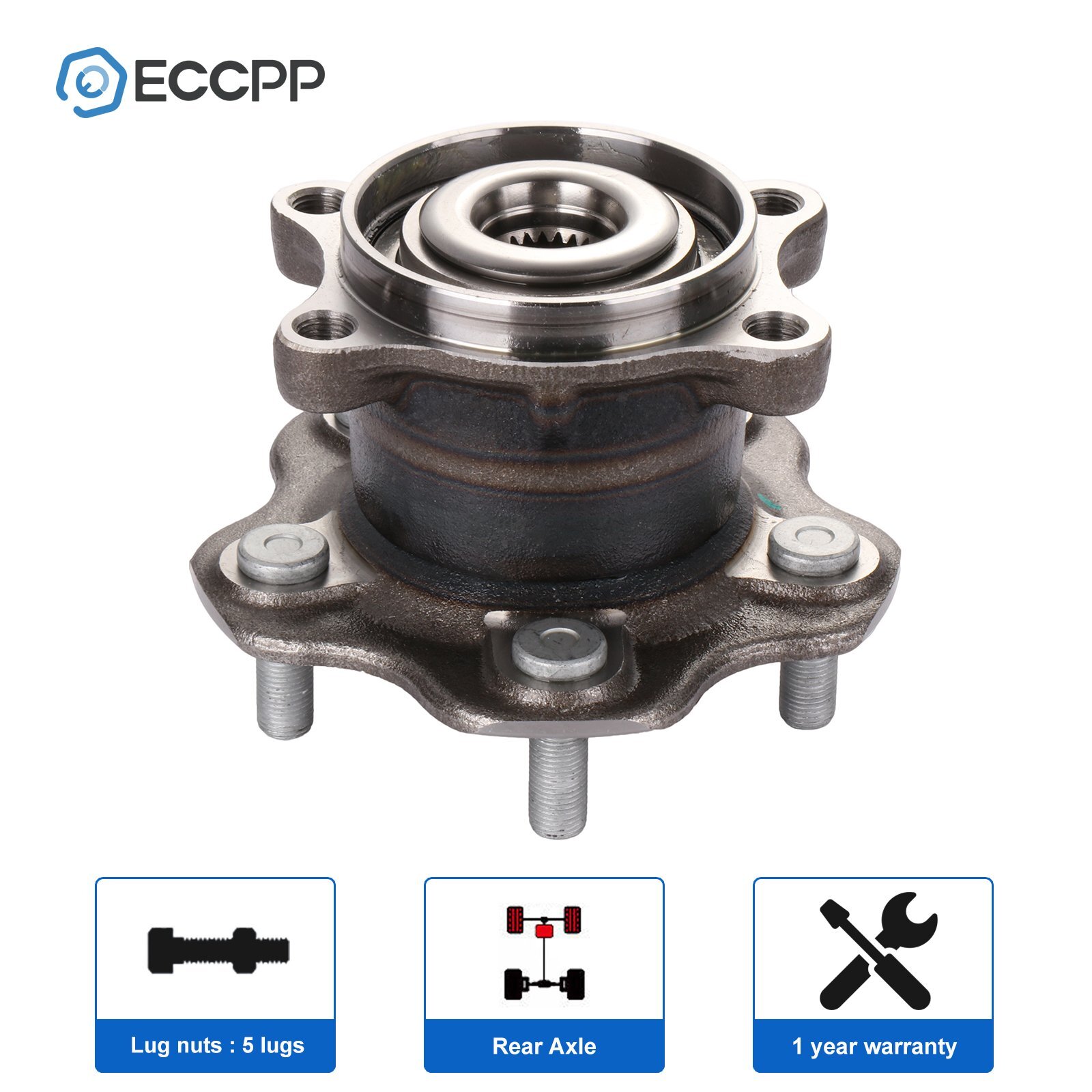 Pair Rear Wheel Bearings Hubs For Nissan Rogue 2008 2009 2010 2011 2012